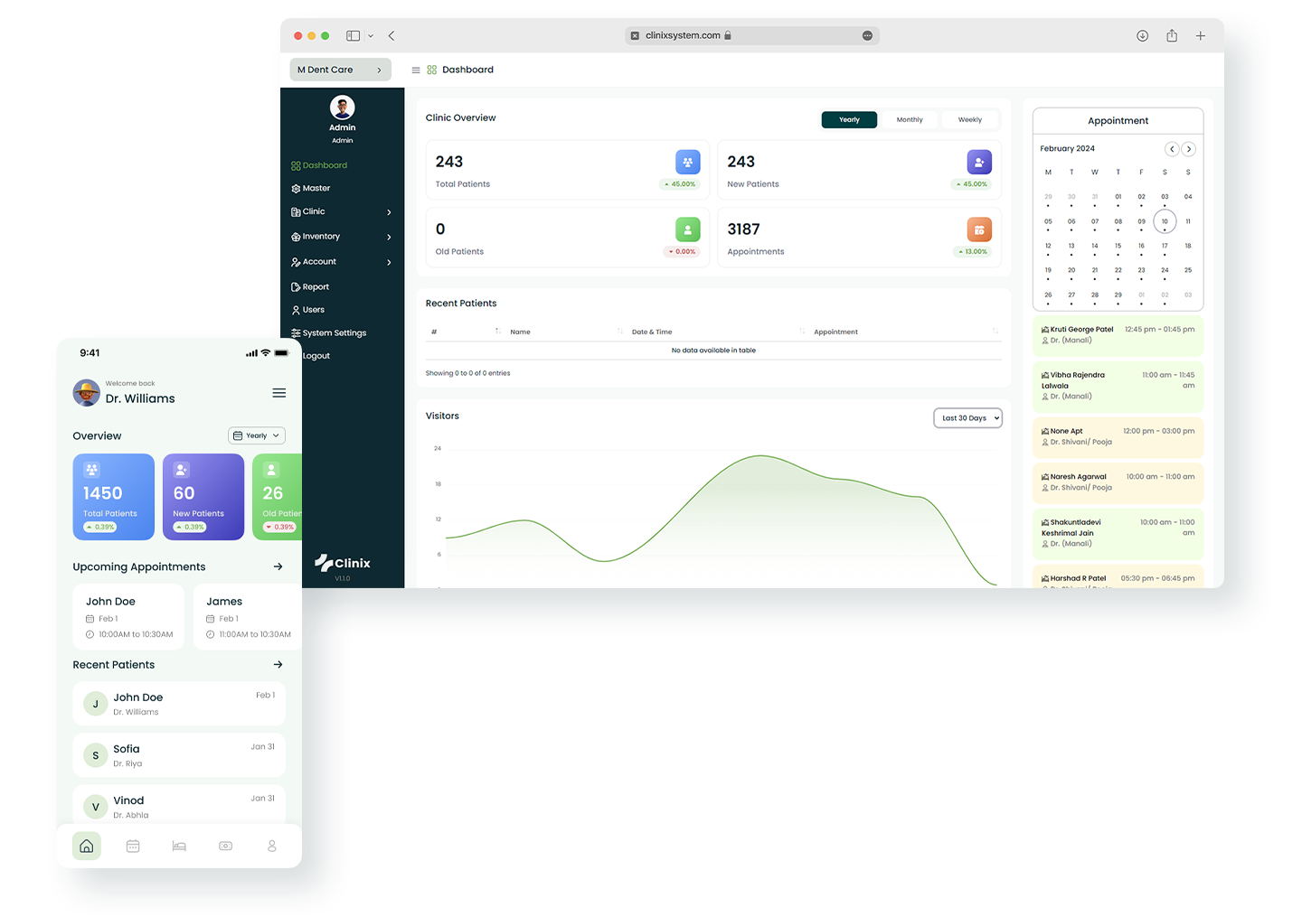 Clinix Dashboard